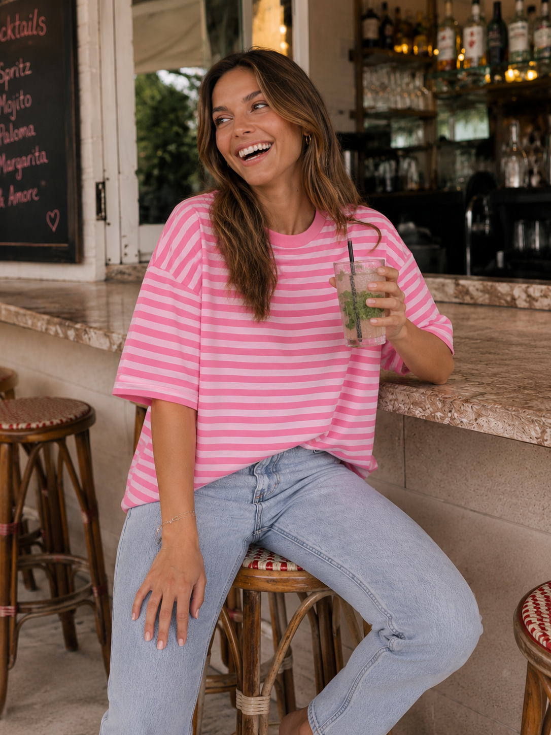 Tee-shirt « APRÈS PLAGE » ROSE