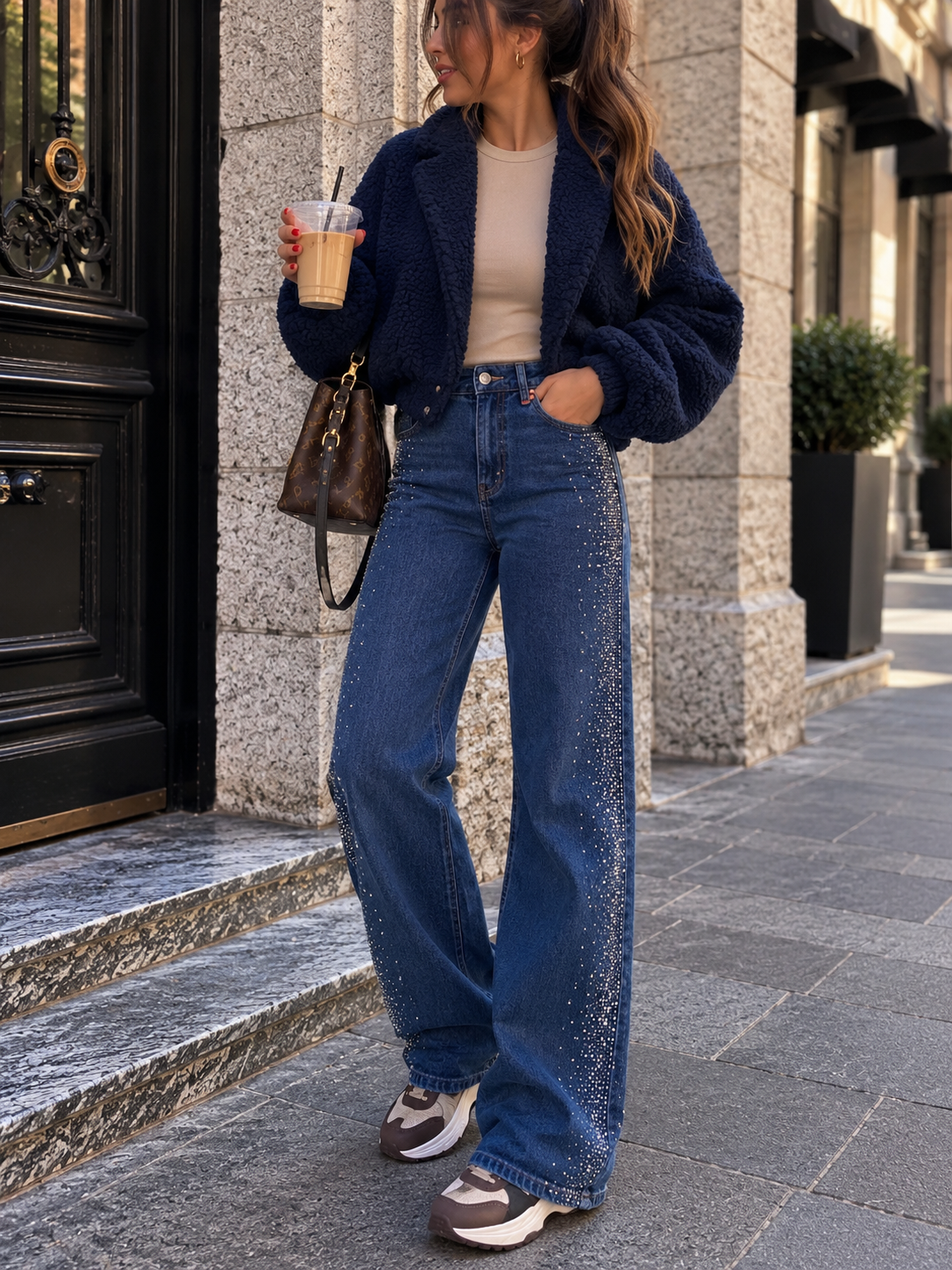 Jeans « BLEU » STRASS
