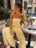 Combinaison «  JAUNE »                 GAZE DE COTON