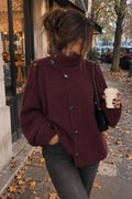 Gilet pull « BORDEAUX» col montant et boutons