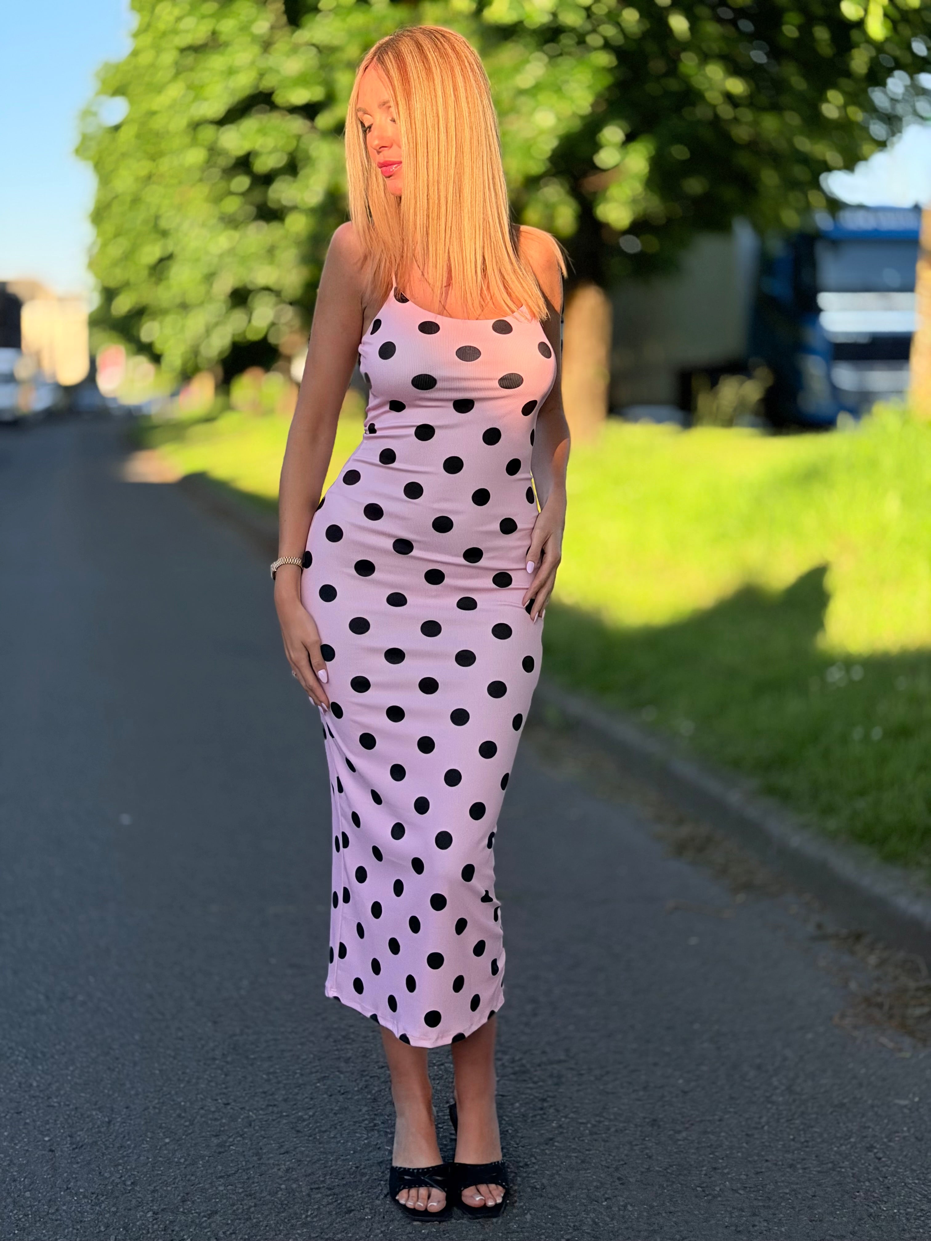 Robe « POIS » ROSE