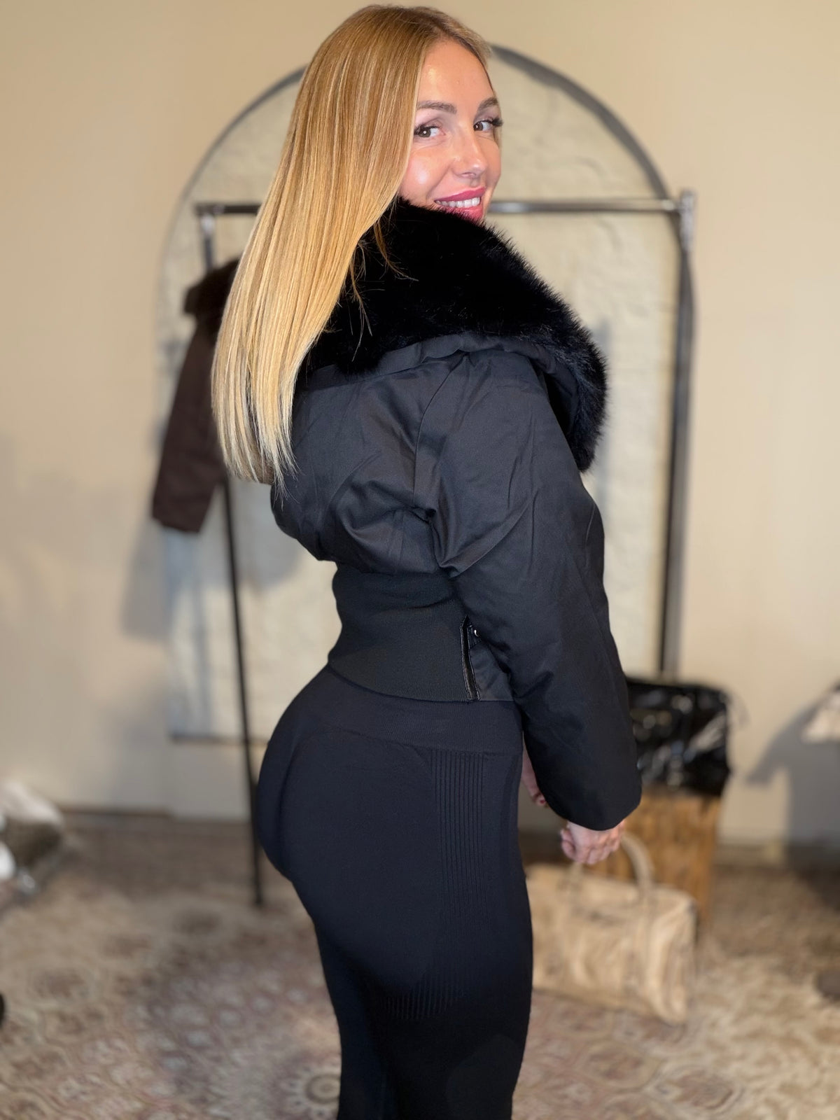 Doudoune « CORSET » NOIR