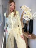 Body « DENTELLE » JAUNE