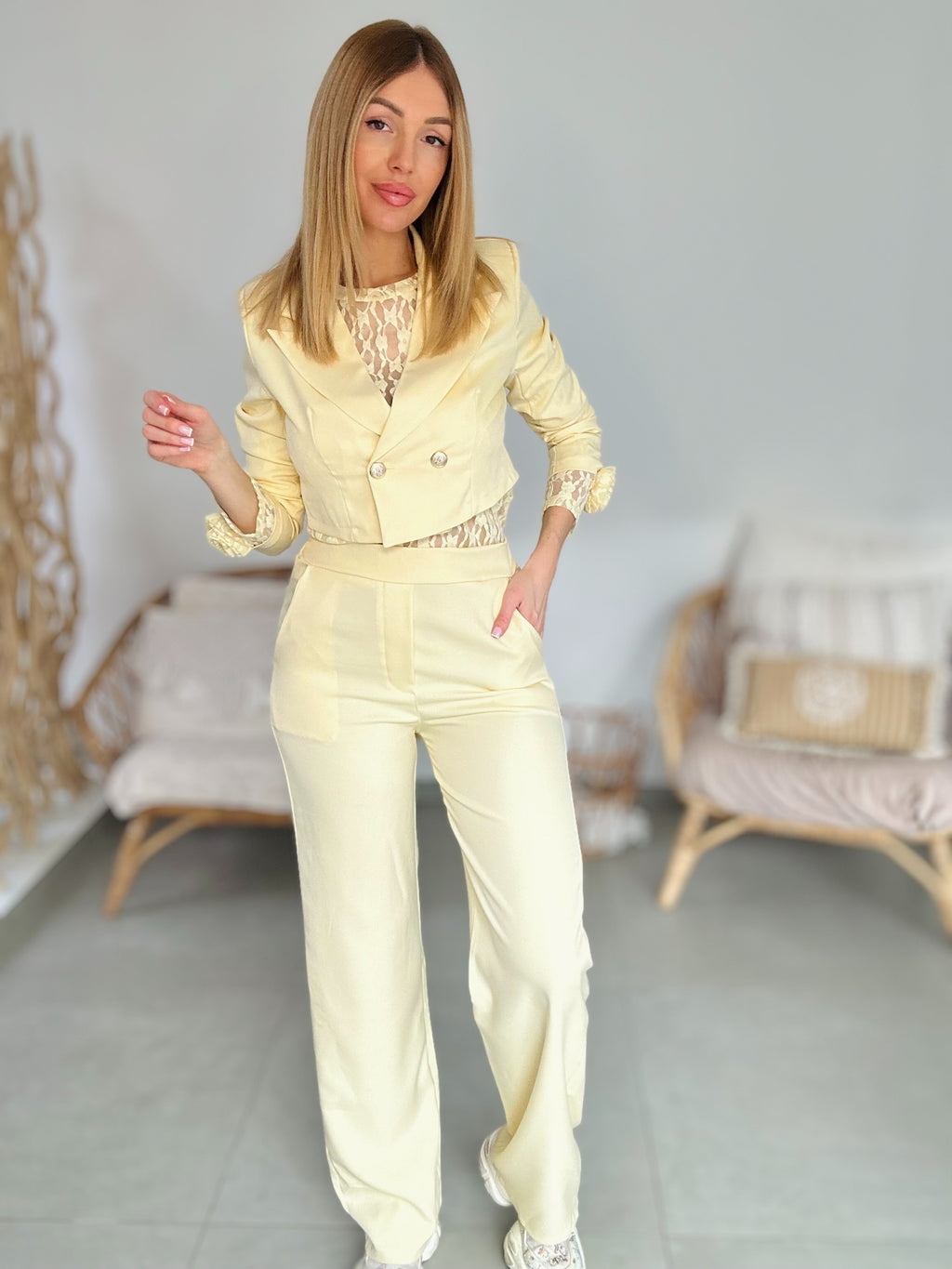 Ensemble « LOLY » JAUNE PASTEL