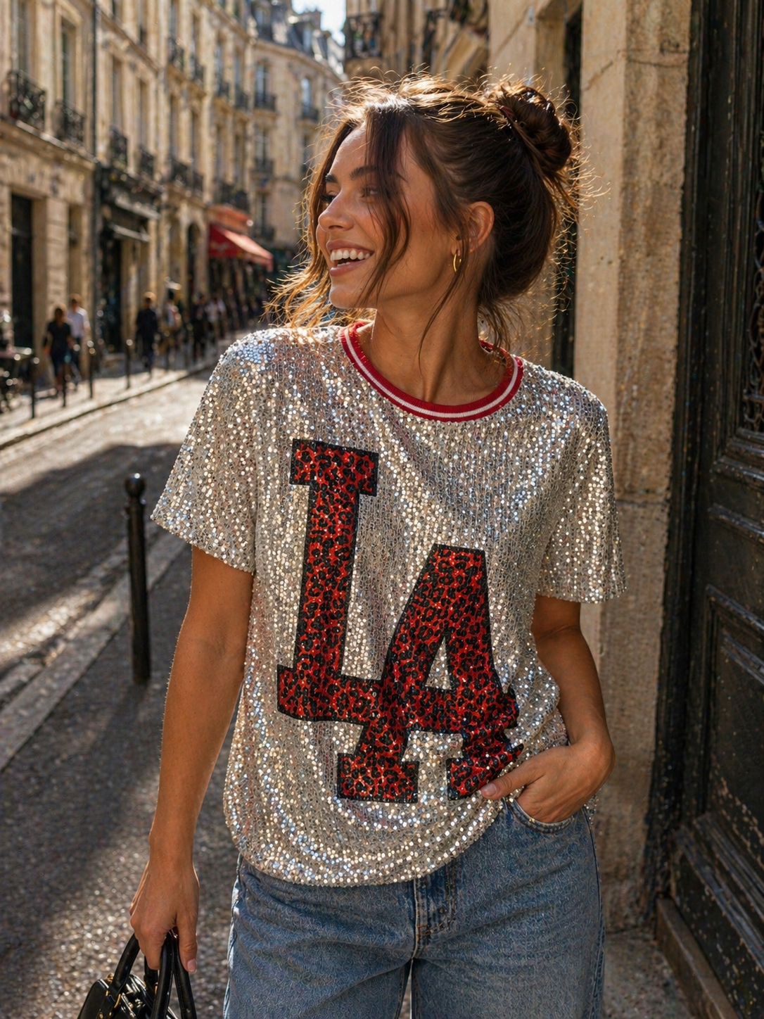 Tee-shirts « SEQUIN » ROUGE