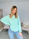 Pull « JULIETTE » TURQUOISE