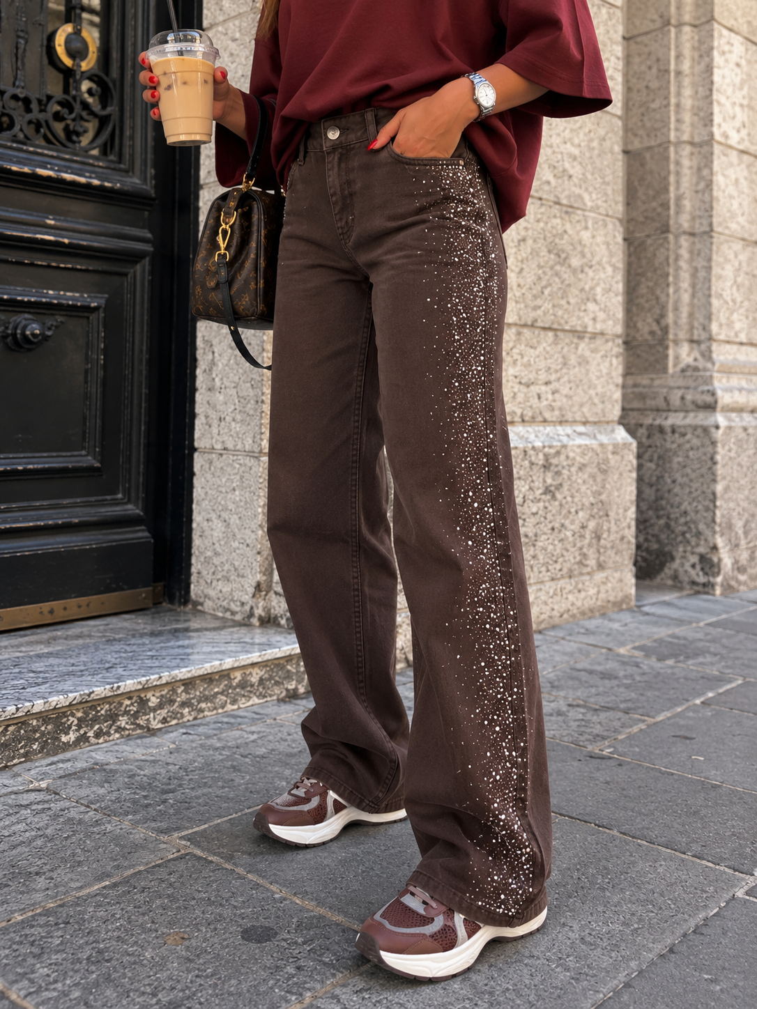Jeans « STRASS » CHOCO