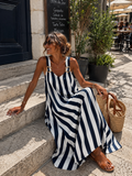 Robe « LIGNÉE » BLEU / BLANCHE
