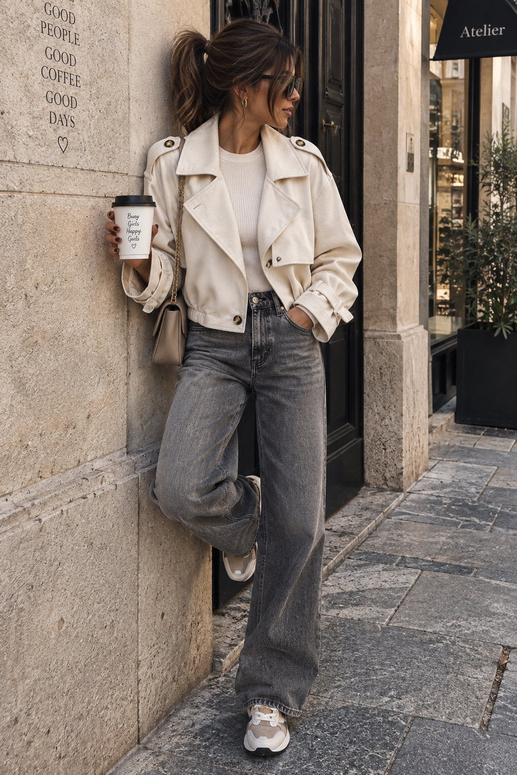 Veste « SUÉDINE » BEIGE