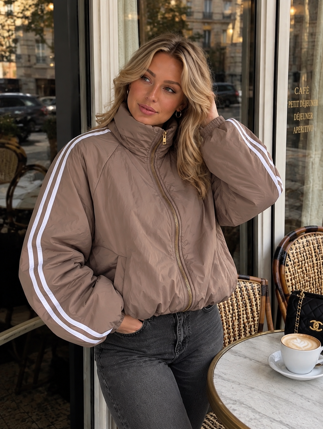 Doudoune « ADI » TAUPE