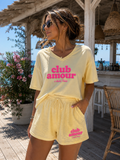 Tee-shirts « CLUB AMOUR » JAUNE