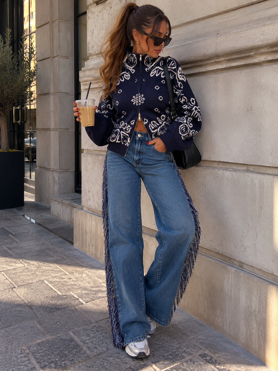 Jeans « FRANGE » BLEU