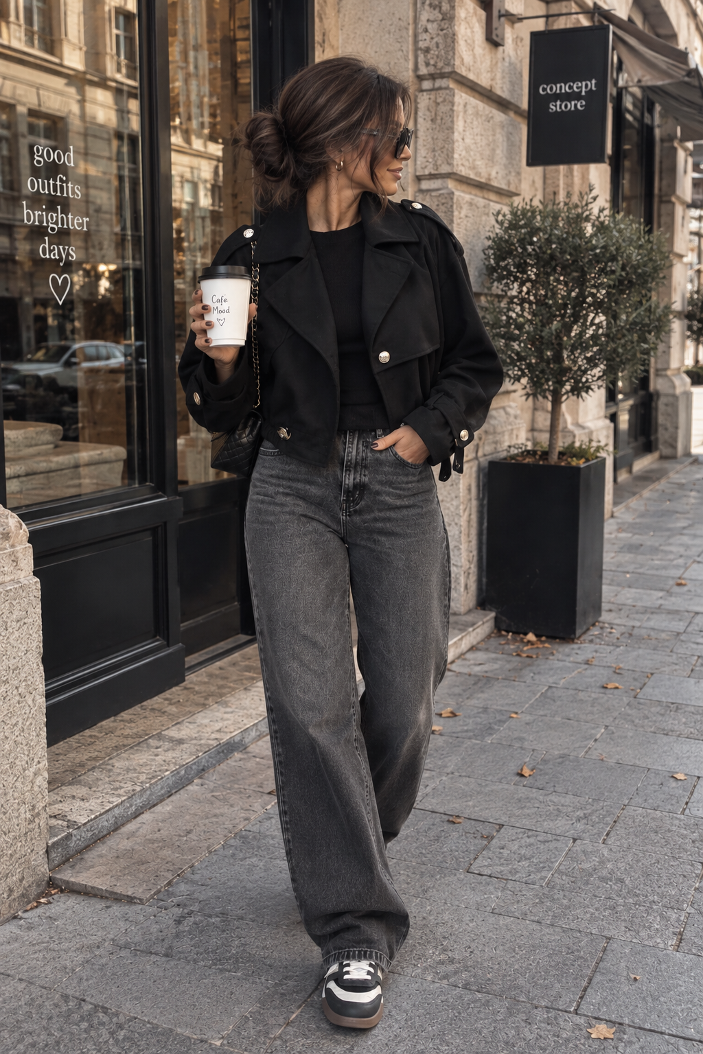 Veste « SUÉDINE » NOIR