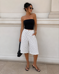 Bermuda « POIS » BLANC
