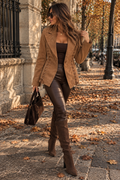 Blazer « SUÉDINE CORSET » CAMEL