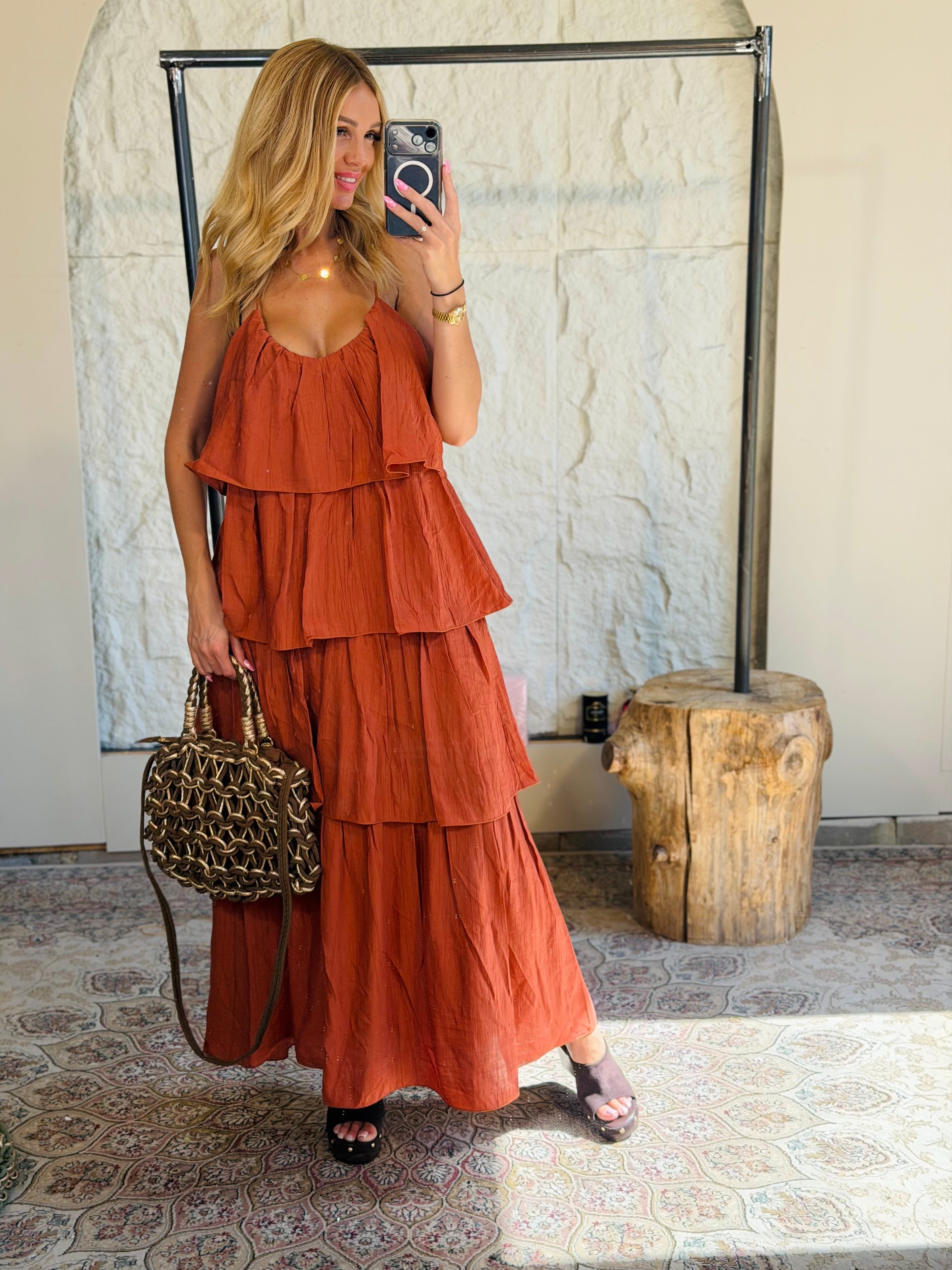 Robe « BOHÈME » TERRACOTTA