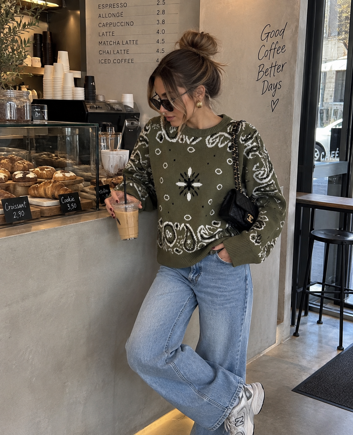 Pull « BANDANA » VERT PISTACHE