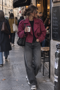 Veste « SUÉDINE » BORDEAUX