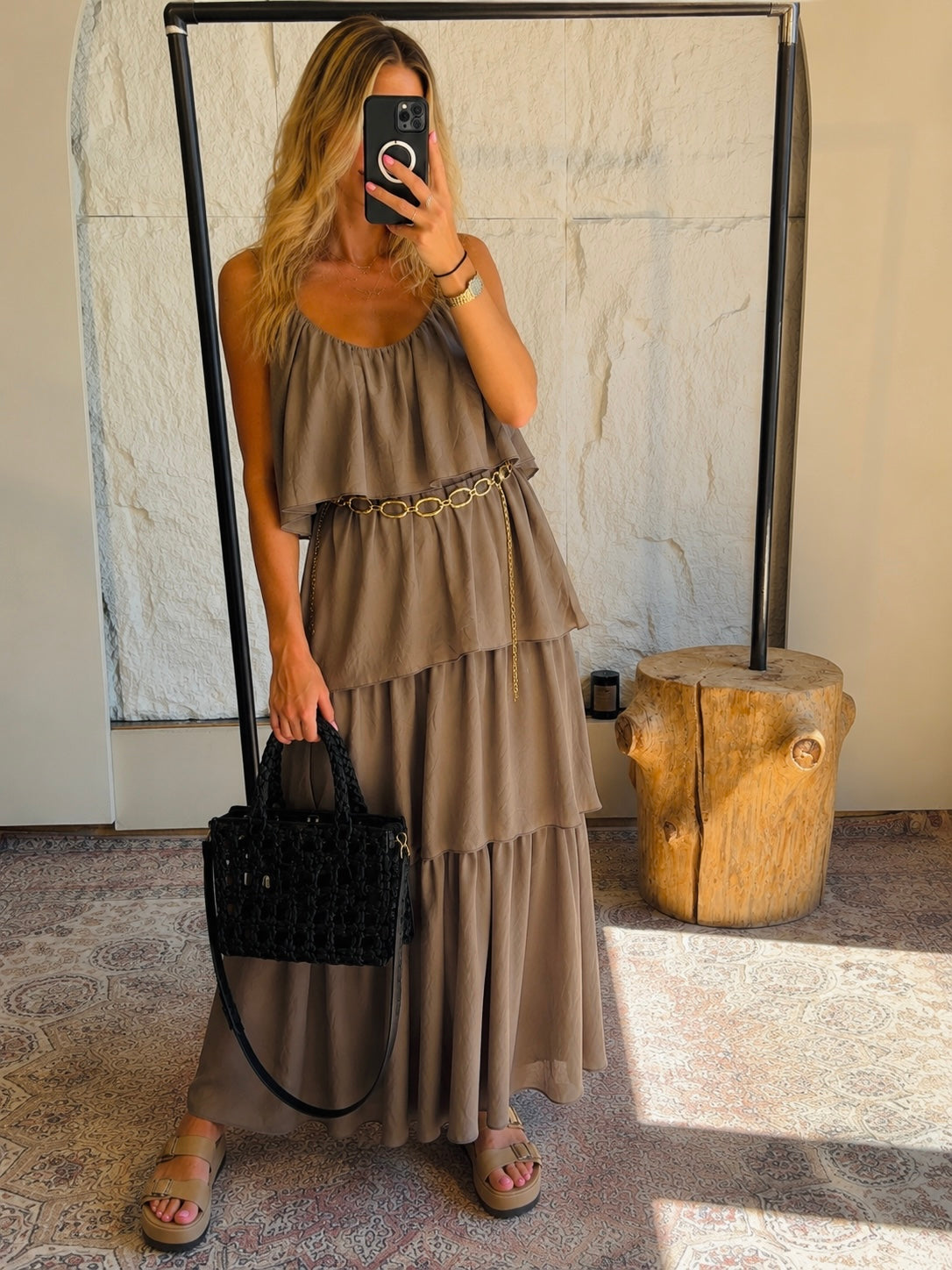 Robe « TAUPE » BOHÈME