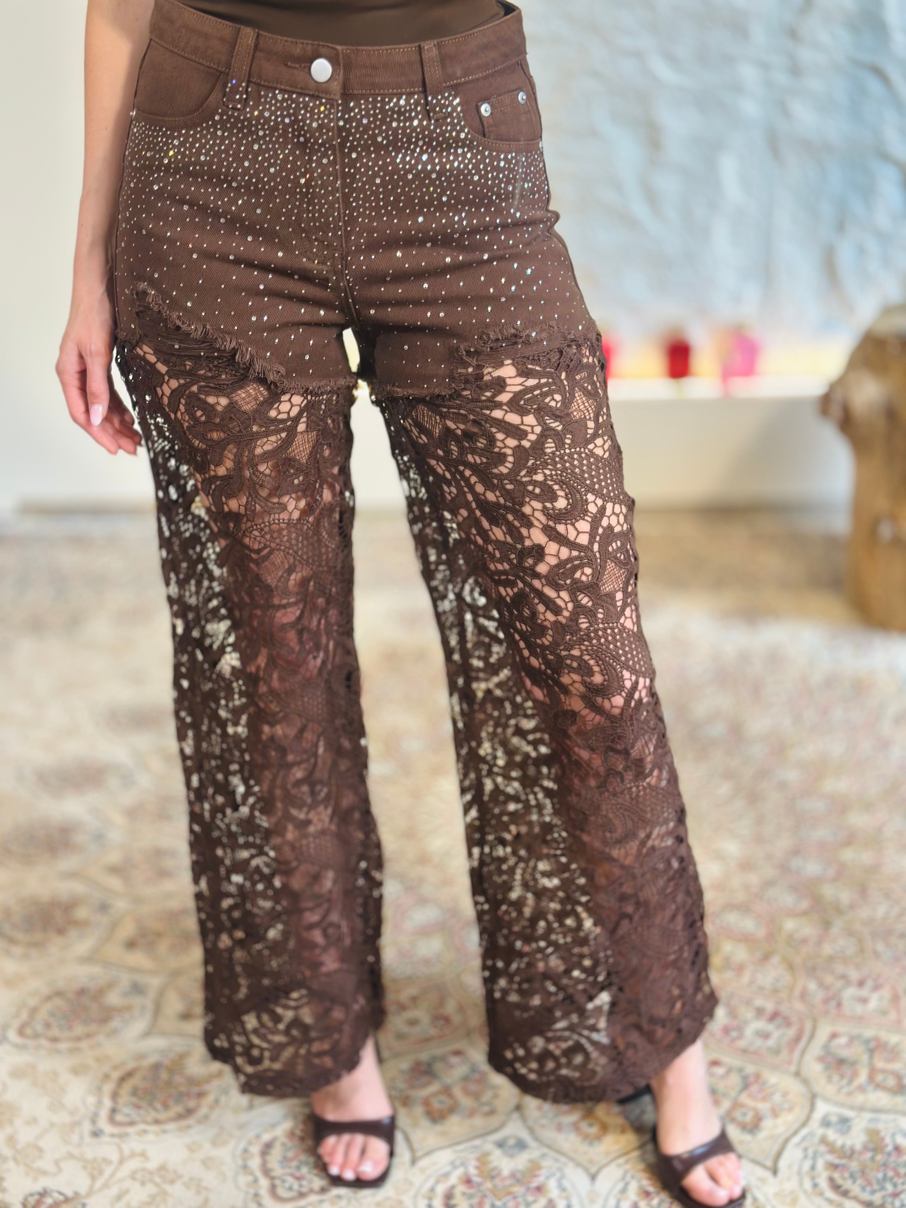 Jeans « DENTELLE » CHOCO